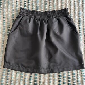 American Apparel Charcoal Elastic-Waist Mini Skirt
